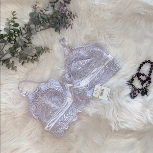 NWT Free People Evelina Bralette - Cloudy Lavendar